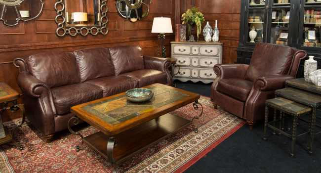 Brown Leather Sofa set