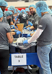 J-Team packing meals