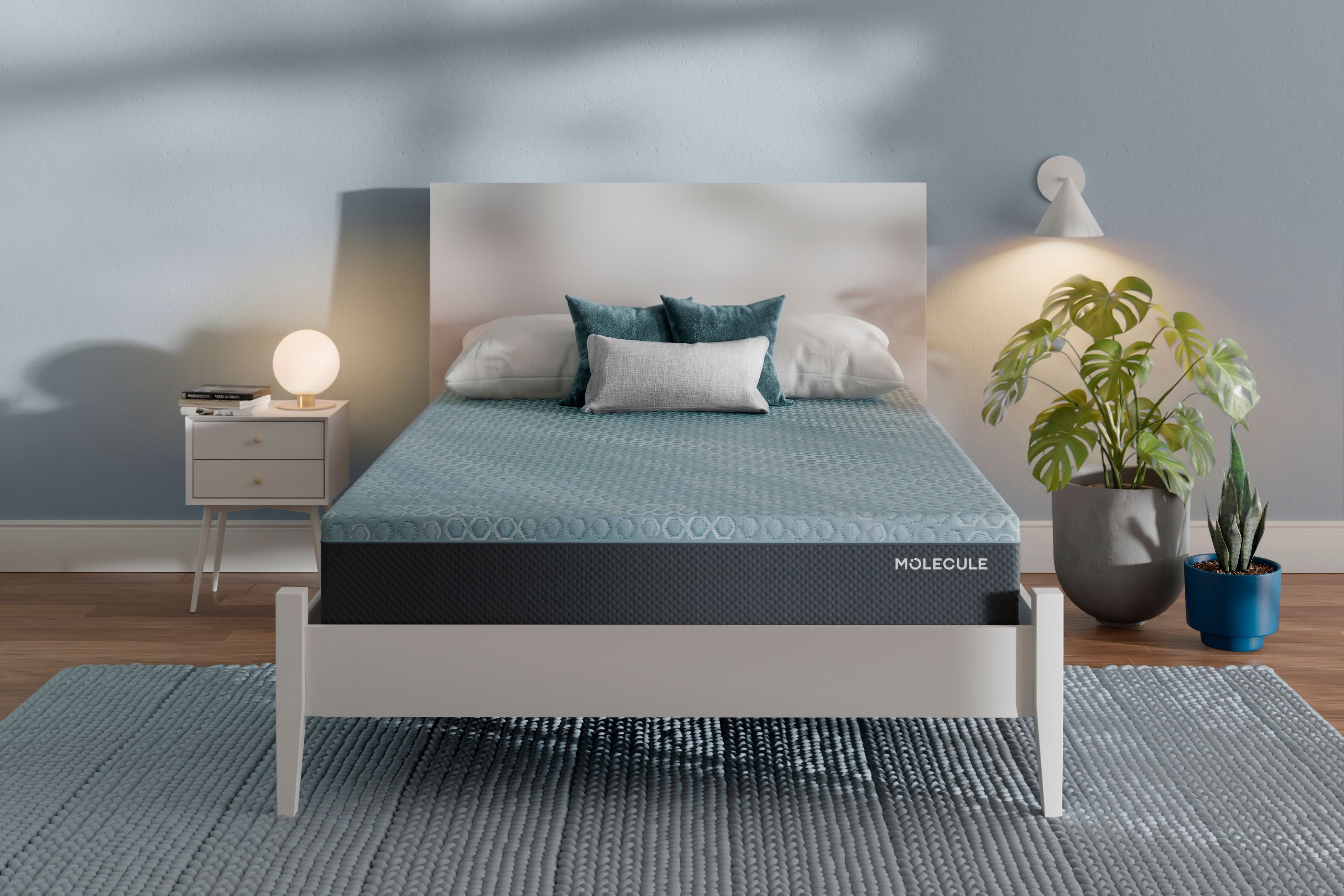 Molecule mattress in a bedroom