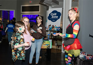 Kids with clown